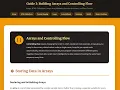 JavaScript Chapter 3 Lecture and Demo - Building Arrays and Controlling Flow
