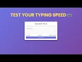 Typing Speed Test Website Using HTML CSS JavaScript Beginner Project