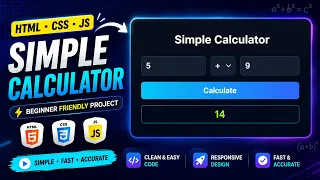 Simple Calculator Using HTML CSS JavaScript Beginner Project