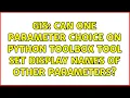GIS Can one parameter choice on Python toolbox tool set Display Names of other parameters
