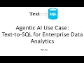 Agentic AI Architecture Design Text to SQL for Enterprise Data Analytics