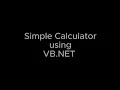 Simple Calculator using VB Net Windows Form