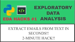 How To Extract E-mail ID From Text Using Python In seconds EDA Hack Python Programming