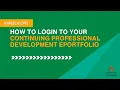 How to Login to your Continuing Professional Development ePortfolio