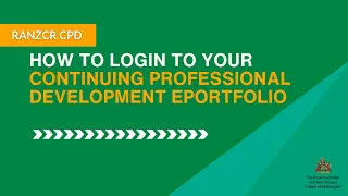 How to Login to your Continuing Professional Development ePortfolio