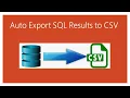 SQL export data to csv Automatically