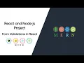 React JS Project Form Validation Form Validations in React MERN Stack Nodejs Project