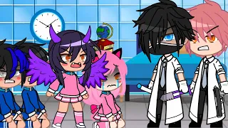 Run away from Mad Scientist meme Gacha Club Aphmau friends