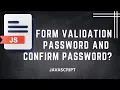 Form validation password confirm password