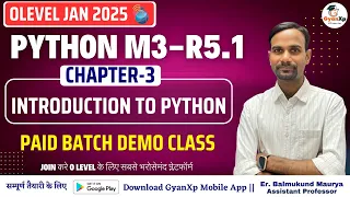 Chapter-3 Introduction to Python Programming O Level M3-R5 1