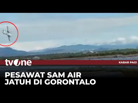 Detik-detik Pesawat SAM Air Jatuh di Area Tambak Ikan
