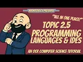 2 5 Programming Languages IDEs Full Topic Revision OCR J277 9-1 Computer Science