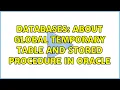 Databases About Global Temporary Table and Stored Procedure in Oracle
