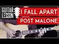 I Fall Apart Guitar Tutorial - Post Malone Guitar Lesson Easy Chords Guitar Cover