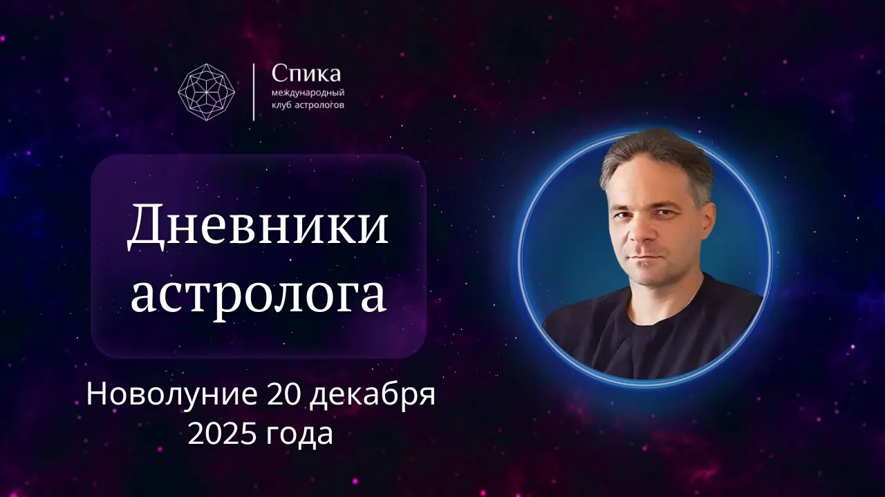 Дневники астролога. Новолуние 20 декабря 2025. Лектор — Антон Григорьев.