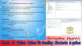Lesson - 41 Python3