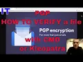 PGP - How to verify a file with CMD or Kleopatra in Windows 10 How to download and verify Tails OS