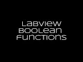 6 Boolean functions Labview