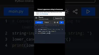 Convert uppercase string to lowercase