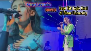 Download Lagu Keisya Levronka Sukses Membawakan Lagu Tak Ingin Usai di Universitas Binus