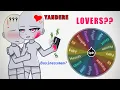 Making a Couple OC Yandere Edition LOVERS Spin The Wheel Gacha Challenge
