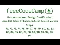 FREECODECAMP RESPONSIVE WEB DESIGN CERTIFICATION LEARN CSS COLORS BY BUILDING CM - STEPS 71 TO 94