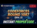 LIVE - Codeforces Round 1087 Div 2 C Competitive Programming D Ghostfires