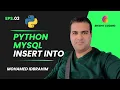 PYTHON WITH MYSQL INSERT INTO PREPARED QUERY EP3