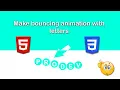 Make Bouncing Text Jumping Animation with HTML CSS Letters Jumping Animation