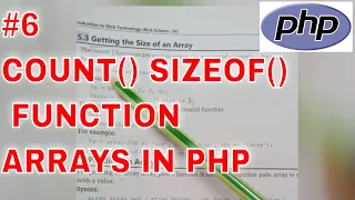 Count function in php ARRAYS IN PHP PHP