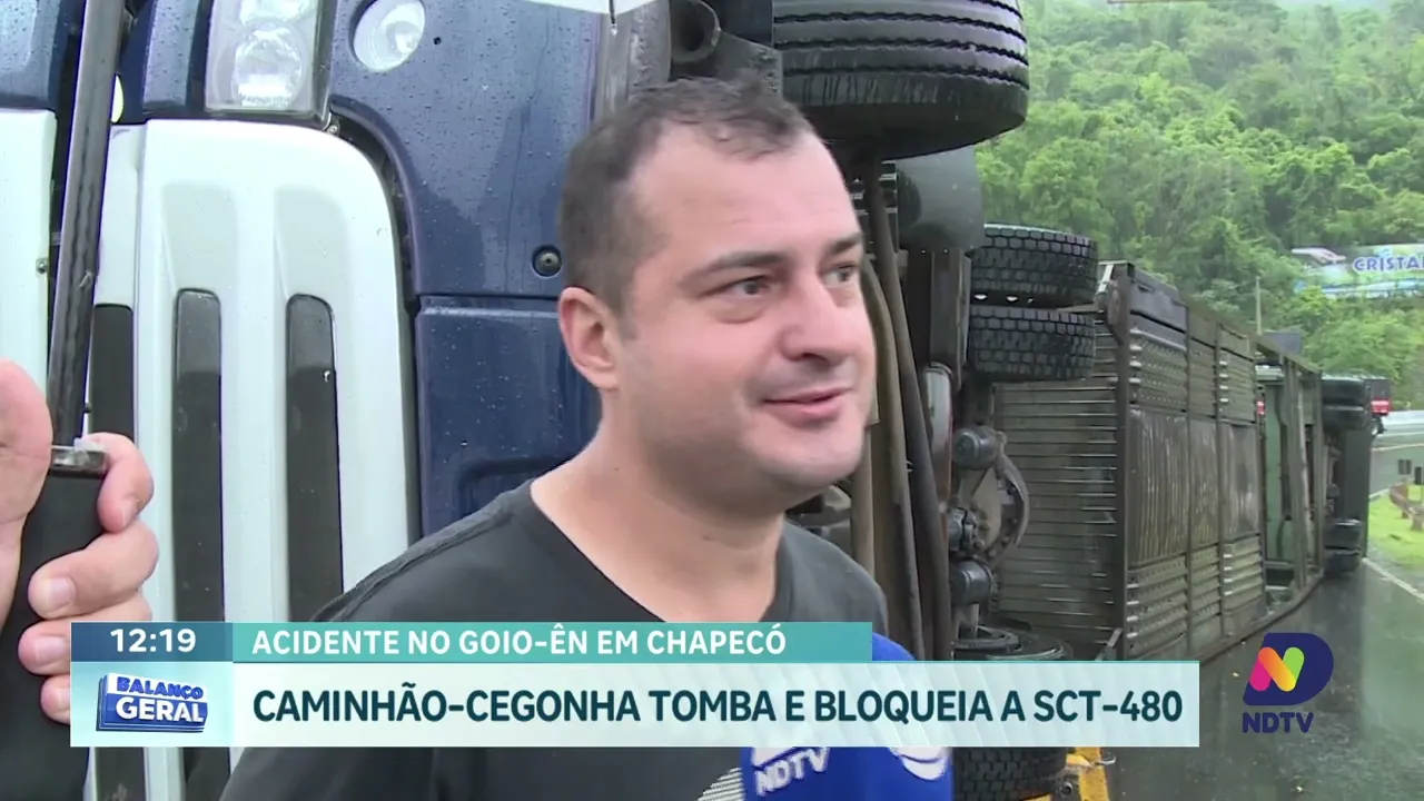 Acidente na GO-ÊN: Caminhão-Cegonha Tomba e SCT-480 Bloqueada