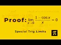 Proof of lim 1-cos x x as x approaches 0 Calculus Limits and Continuity