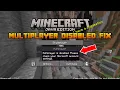 How To Fix Multiplayer is disabled error in Minecraft Java Edition