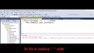 MSSQL - Fix Error