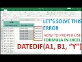 Datedif formula in Excel Datedif showing error Subtract dates in Excel HOW TO SKILL