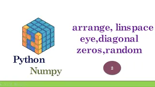 Python NumPy Tutorial Machine Learning Basic Part-2 Creating Arrays linspace arange