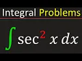 Integral of sec 2x dx Integration of sec square x
