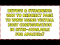 way to redirect page to www using virtual host configuration in sites-available for apache2