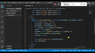 how to make moving bubble animation in javascript
