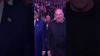 President-elect Donald Trump arrives at Madison Square Garden alongside Elon Musk #UFC309 😮‍💨