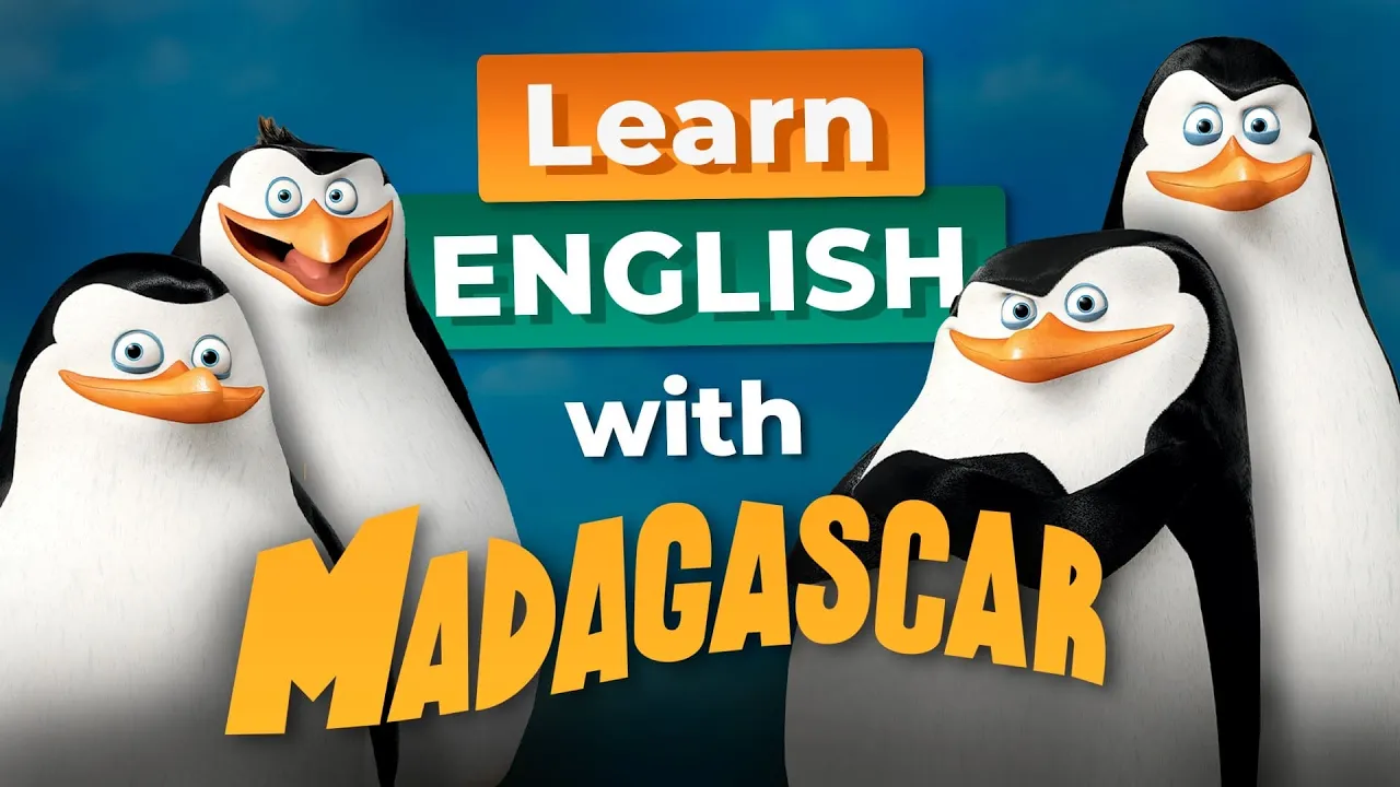 Outline Video Learn English with PENGUINS of Madagascar — Taking Over the Ship