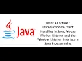 Mouse Motion Listener and the Window Listener Interface in Java Programming