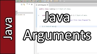 Java Arguments - Java Programming Tutorial PC Mac 2015