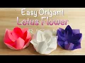 Easy lotus flower origami Fun Birt ay Decorations Gift Cards Cute Party Favors