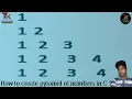 How to create pyramid of numbers using while loop in C Numbers pyramid using while loop