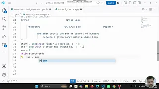 Python Program to Print the Sum of Squares Between Two Numbers Using While Loop User Input