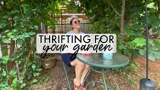 Thrift Shopping For Outdoor Decor Garden DIYS Decorate Garden On A Budget