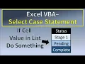 Excel VBA Select Case Statement