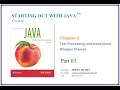 Chapter 09 Text Porcessing and more about Wrapper Classes Part 03