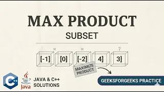 Maximum Product Subset - Brute Force to Optimal C Java Solutions GFG POTD 1 June 26